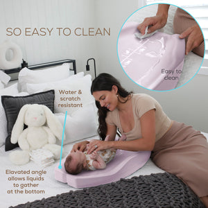 Apricity Baby Changing Pod – Premium Baby Change Mat Australia | No Covers, Easy Clean - Baby Pink